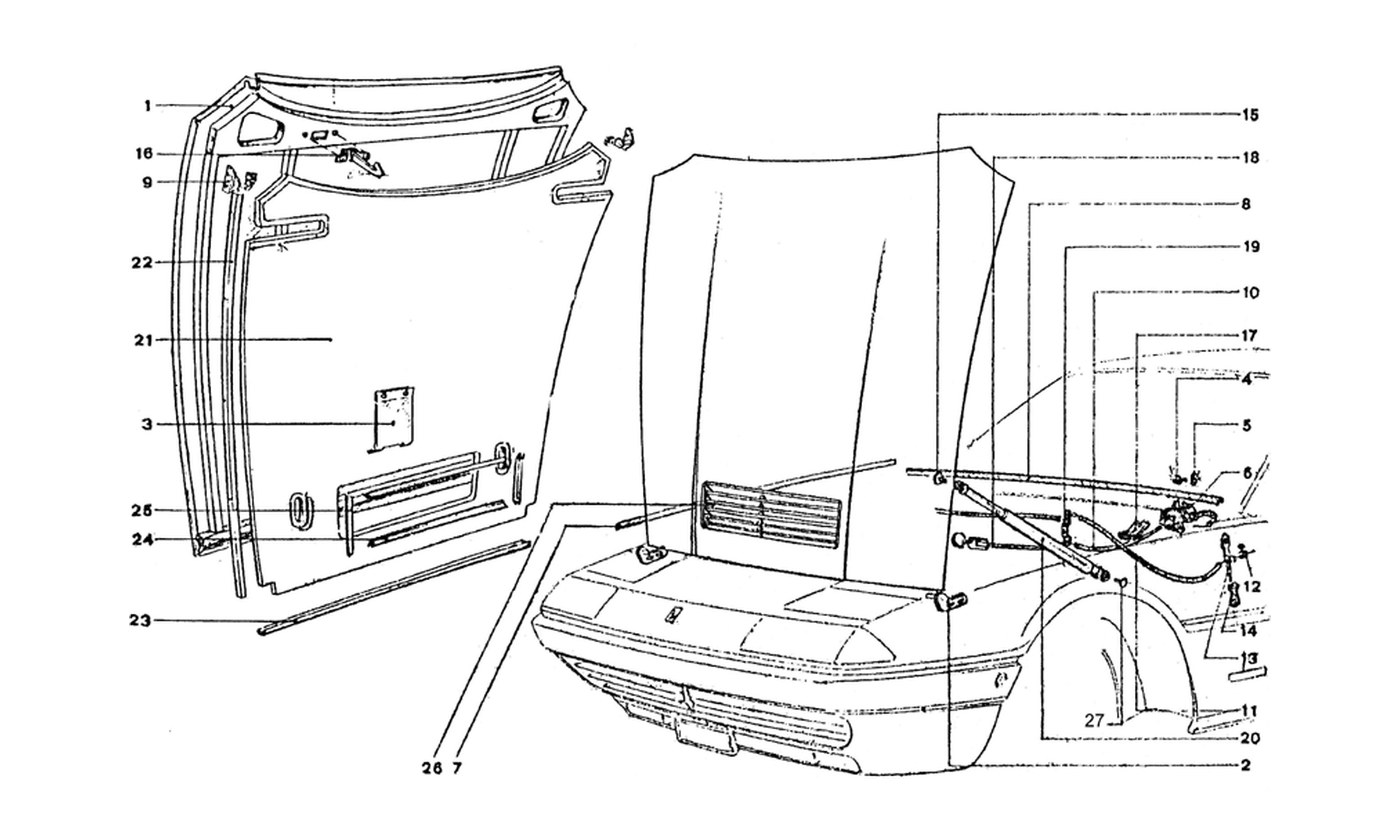 Schematic: Bonnet Components