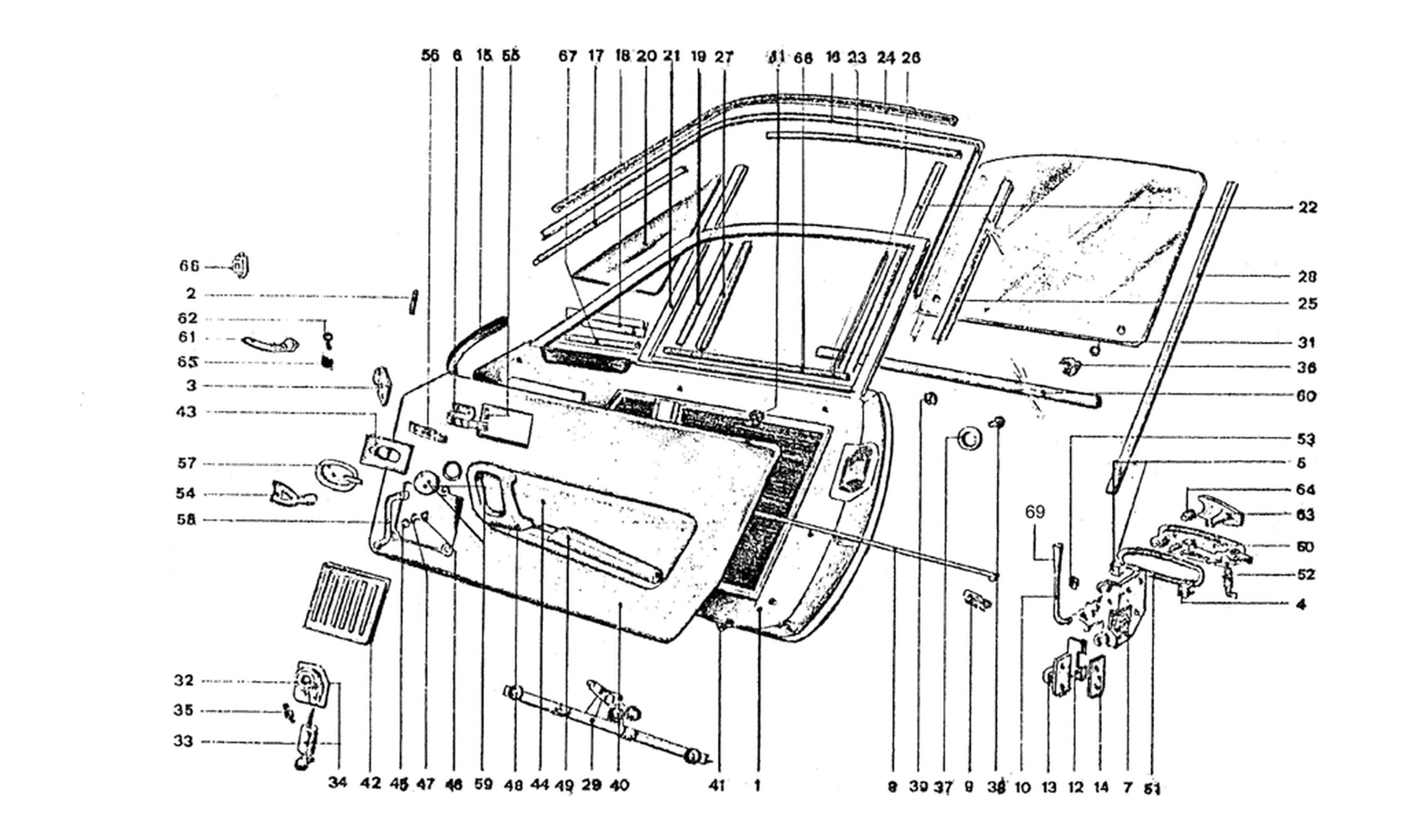 Schematic: Door Frame And Components