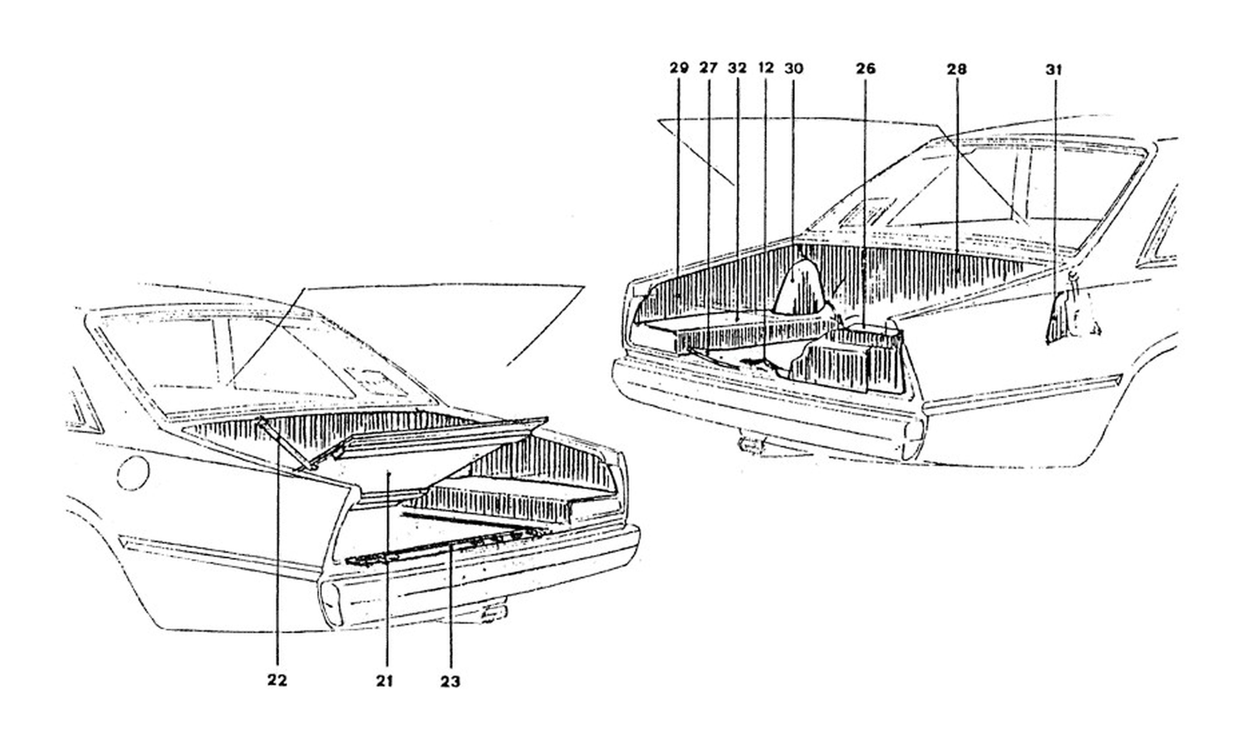 Schematic: Boot/Trunk Carpets