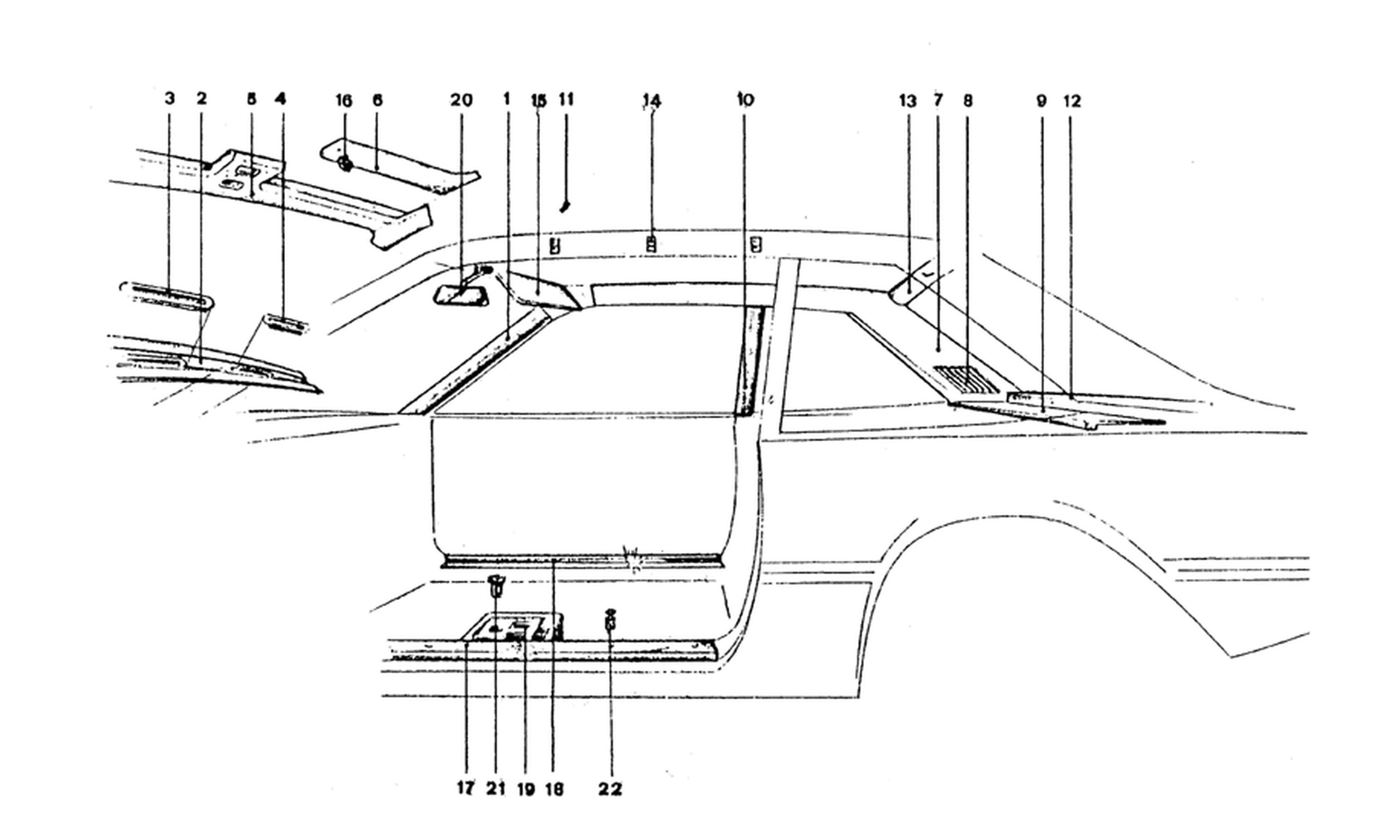 Schematic: Interior Cabinet Accessories/Trim