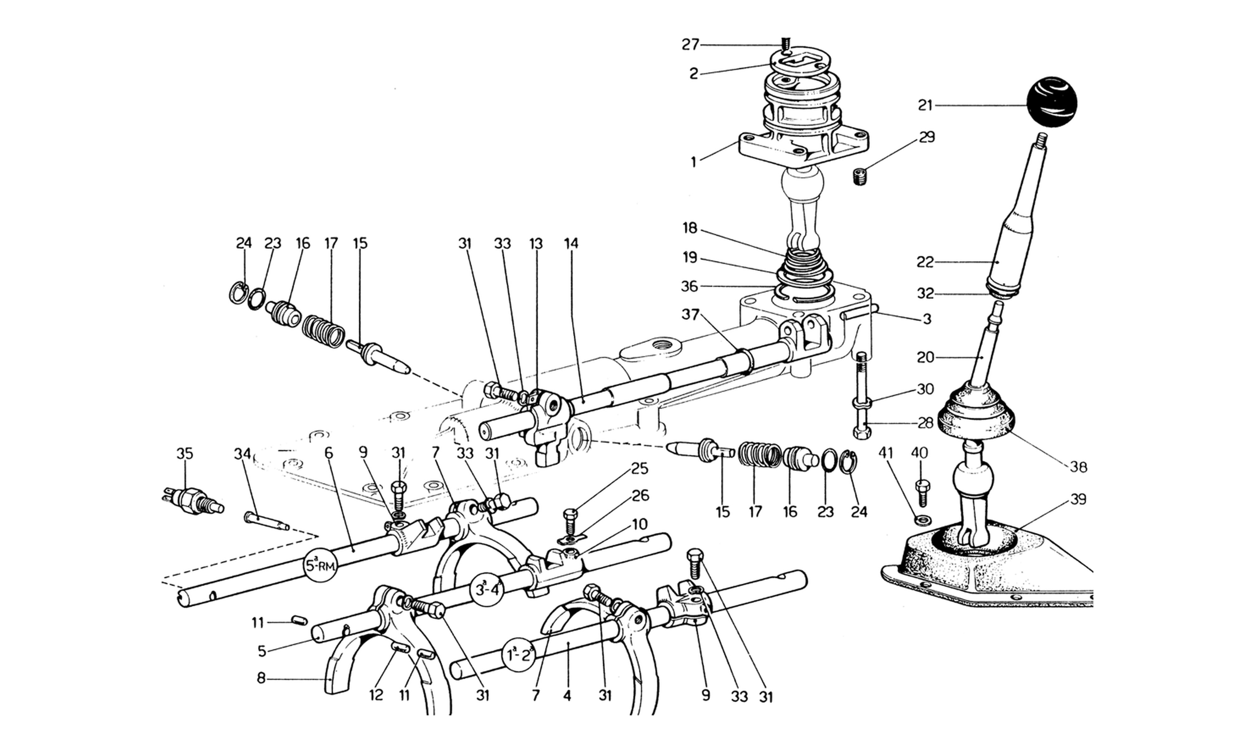 Schematic: Gear Shift Outer And Inner Controls