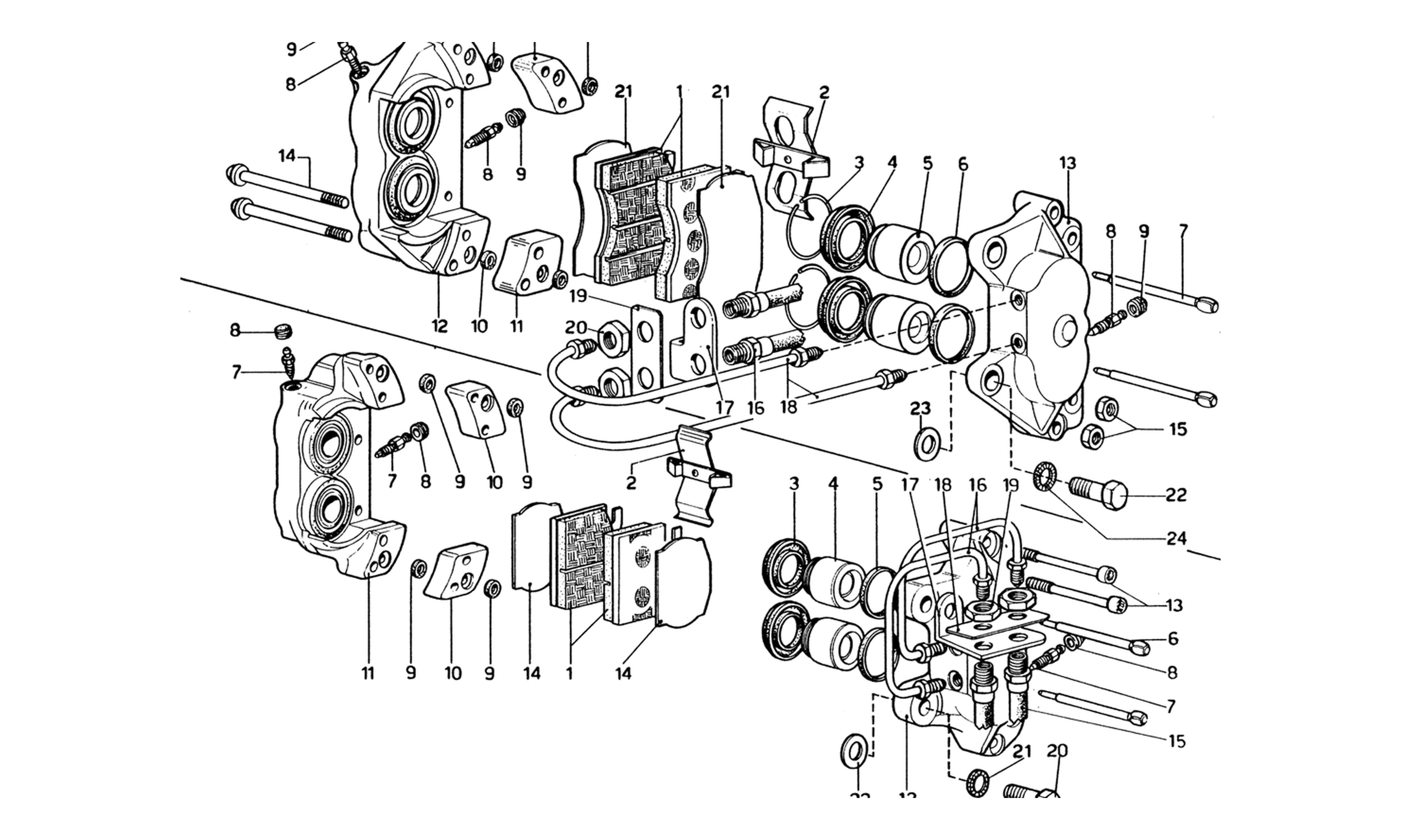Schematic: Calipers For Front And Rear