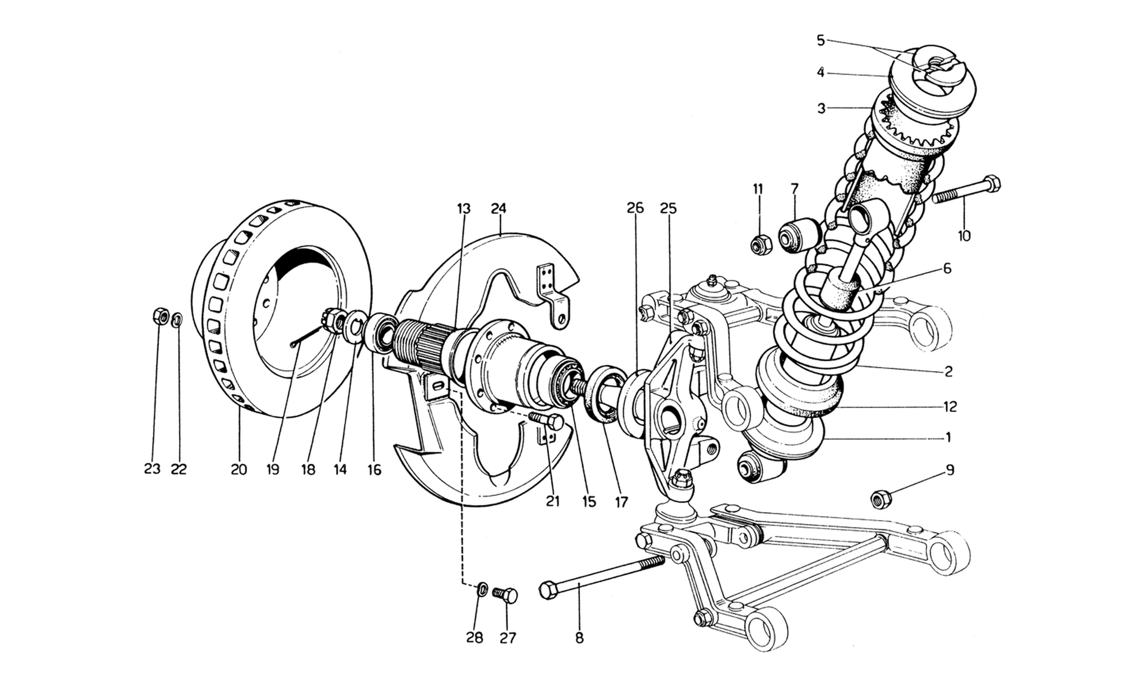 Schematic: Front Suspension - Shock Absorber