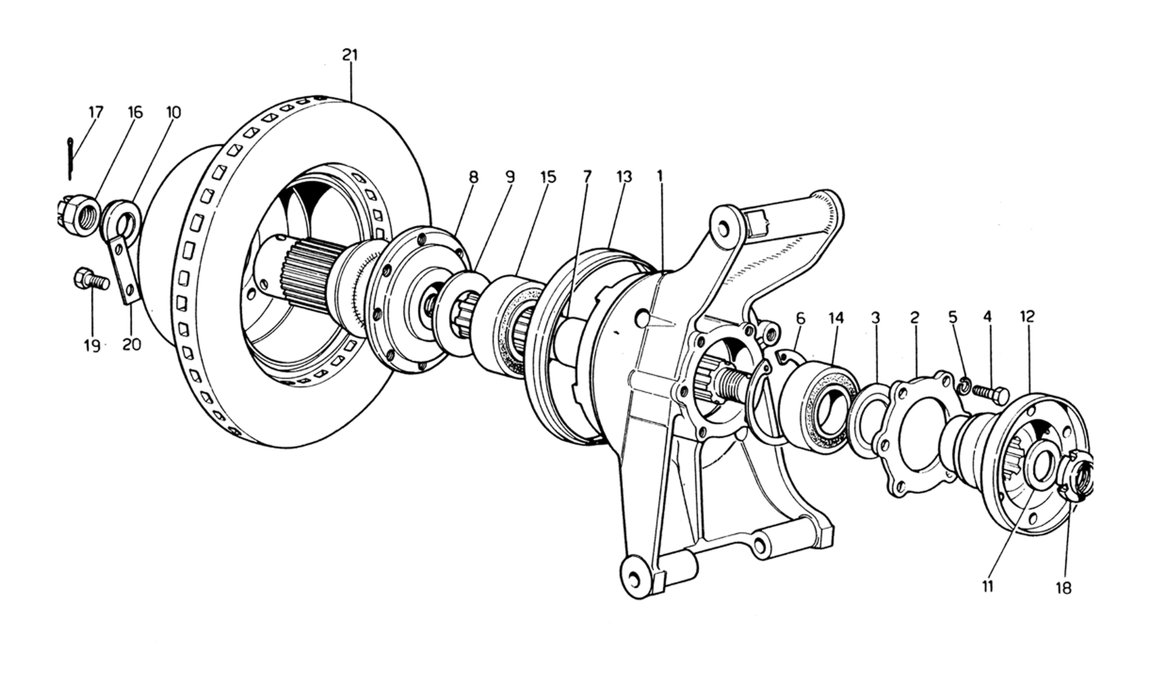 Schematic: Rear Suspension And Brake Disc