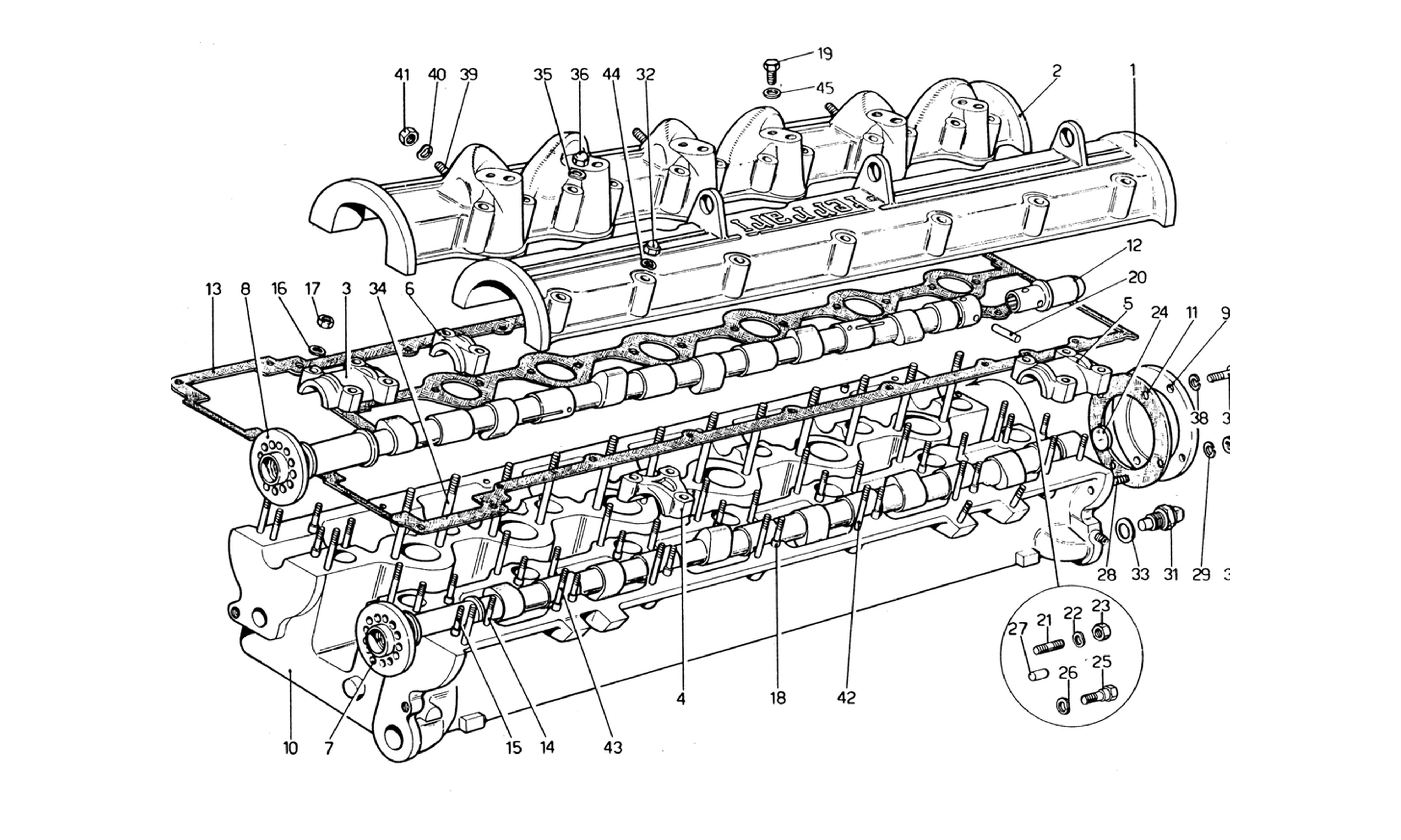 Schematic: Cylinder Head (Right)