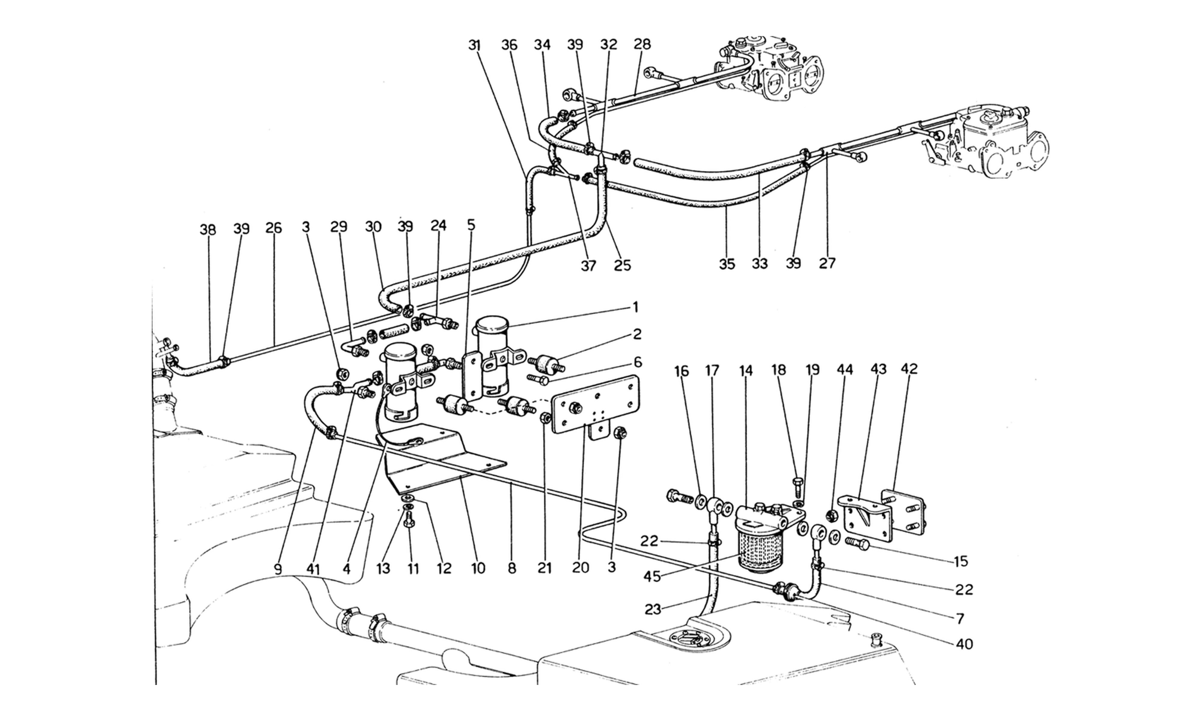 Schematic: Fuel Pumps And Fuel Pipes