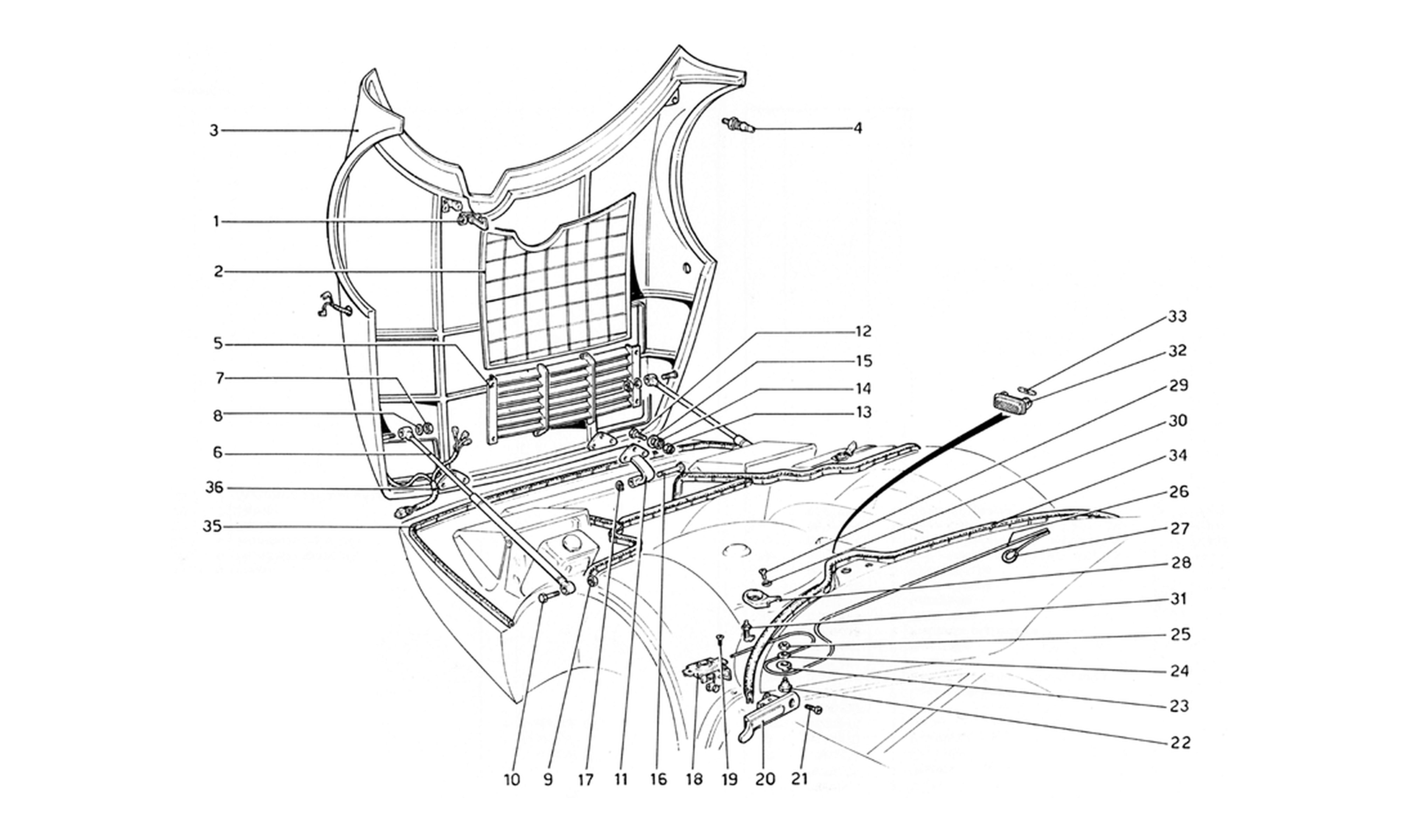 Schematic: Front Compartment Lid