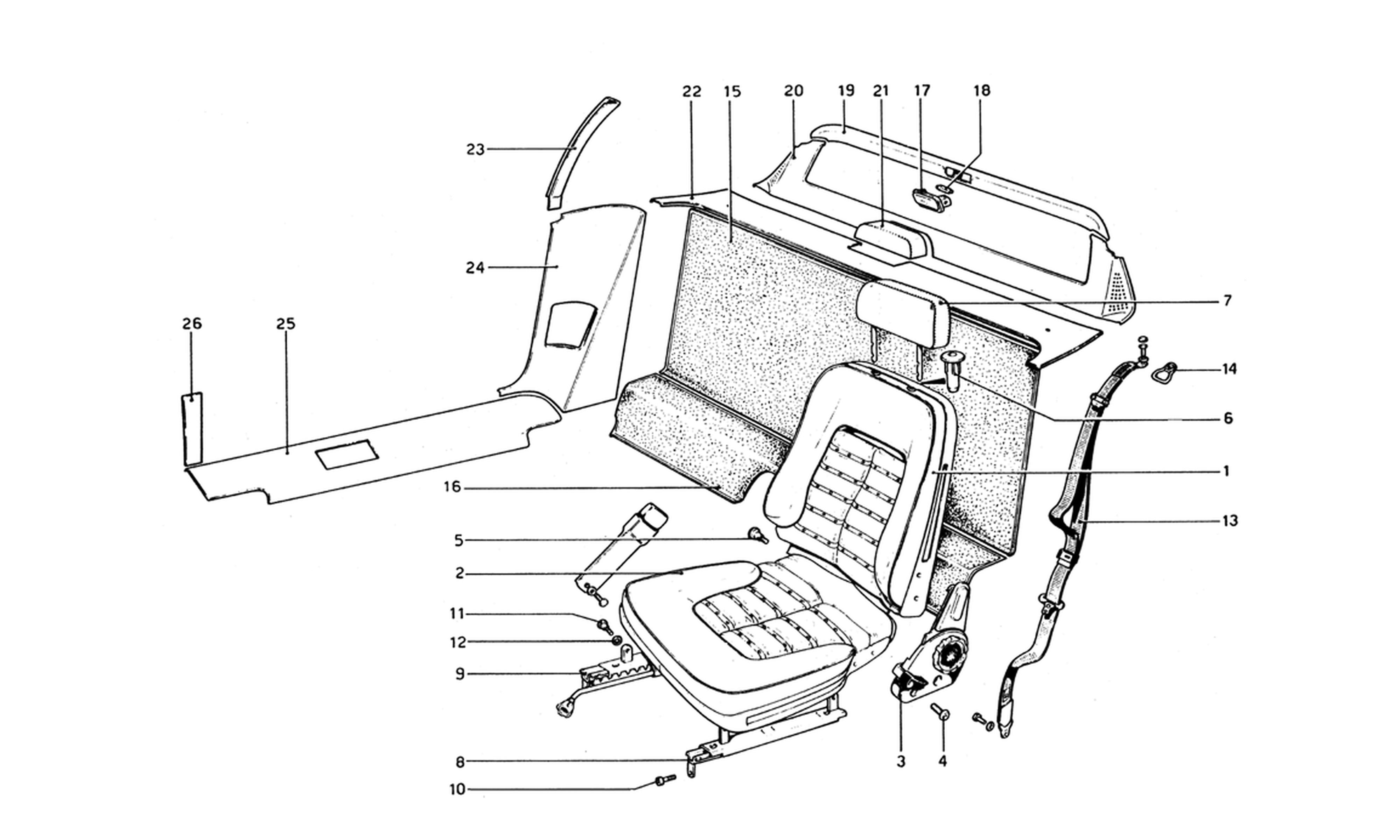 Schematic: Interior Trim, Accessories And Seats