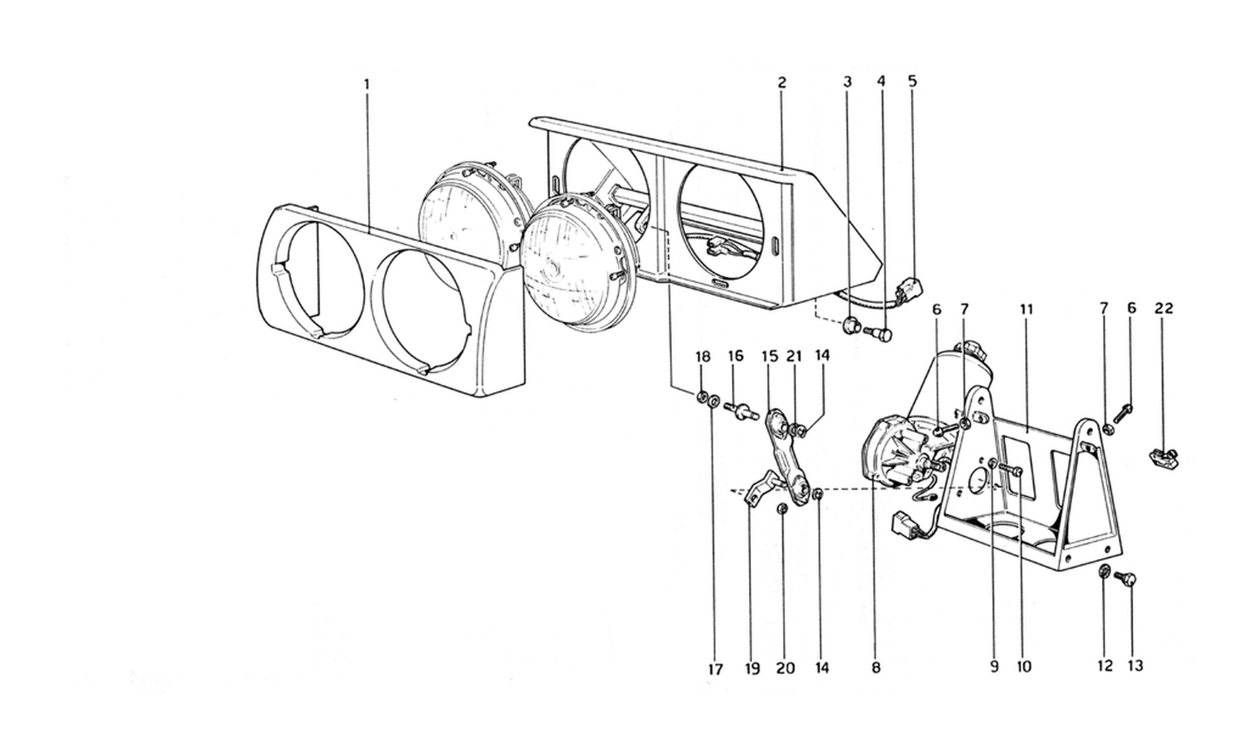 Schematic: Headlight Lifting Device