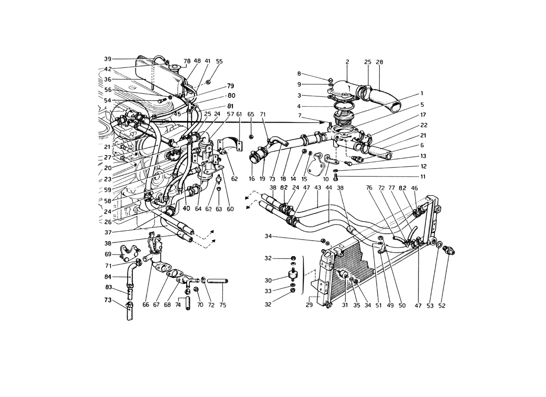 Schematic: Cooling System (Up To Car No. 17845)