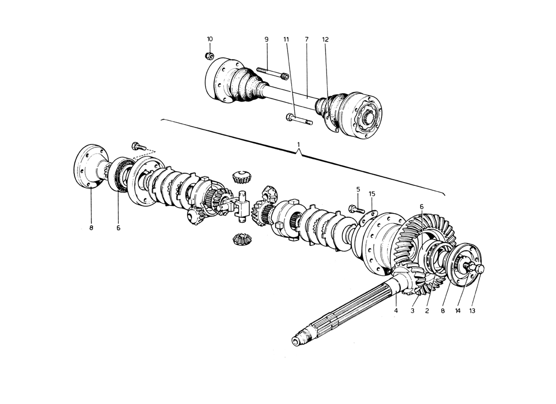 Schematic: Differential And Axle Shafts