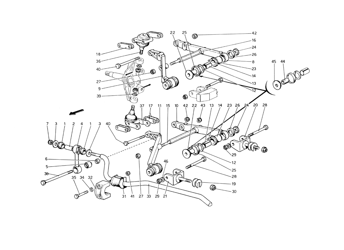 Schematic: Front Suspension - Wishbones