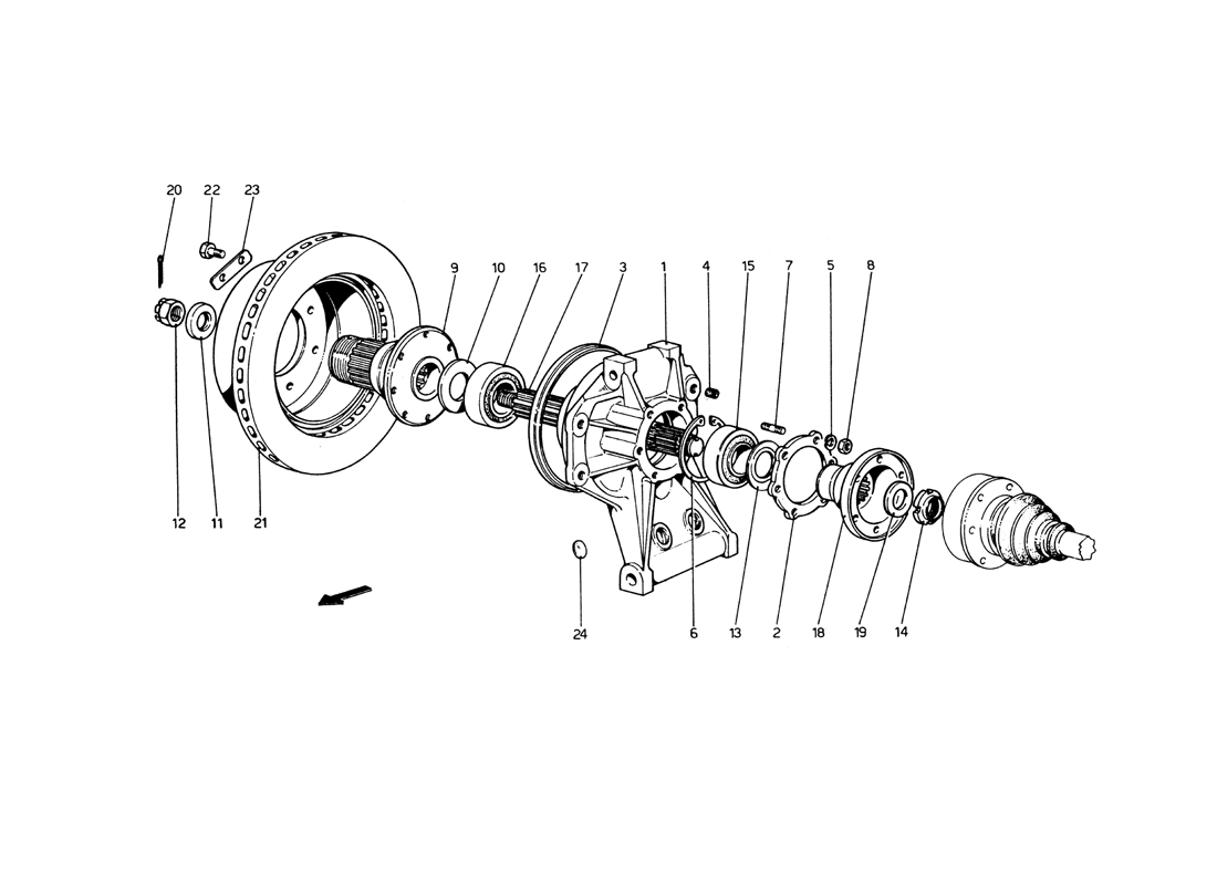 Schematic: Rear Suspension - Brake Disc