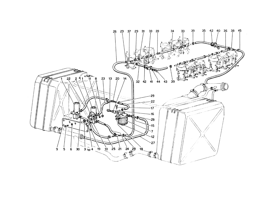 Schematic: Fuel Pumps And Pipes