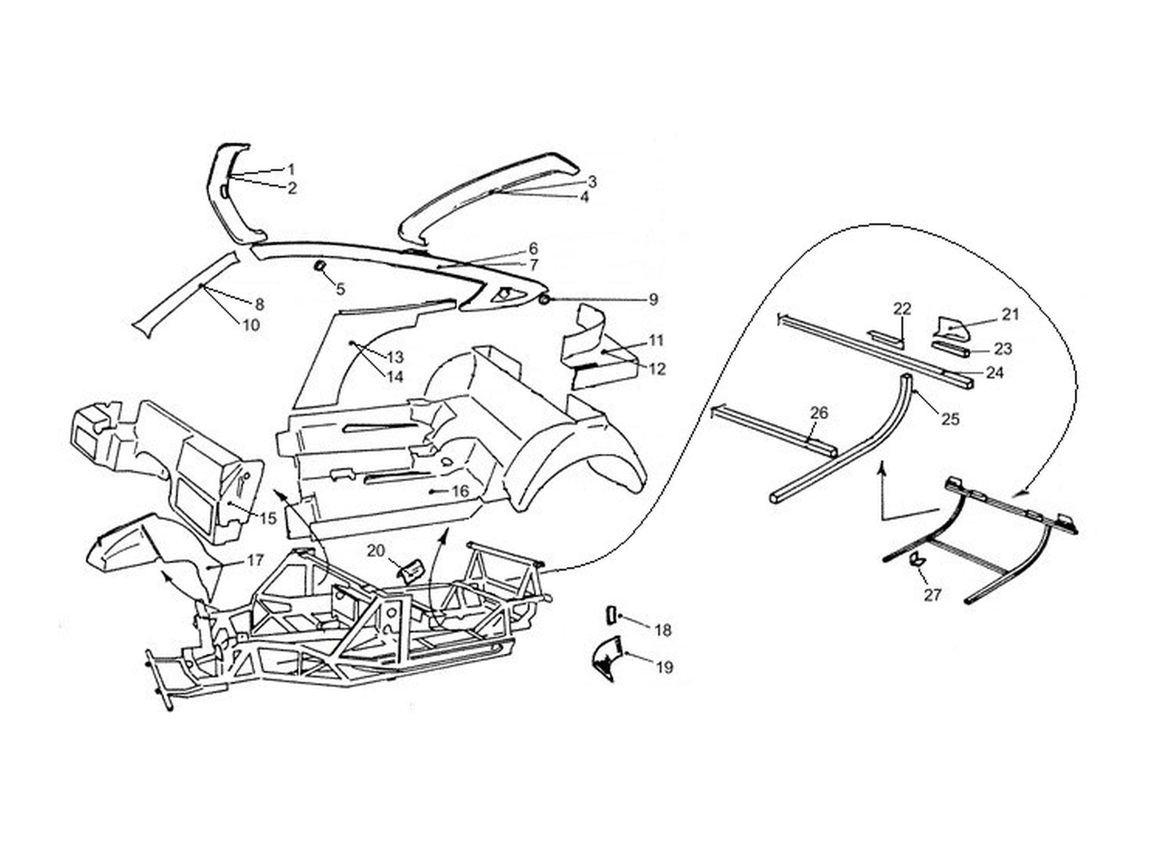 Schematic: Frame Work & Floor Pan