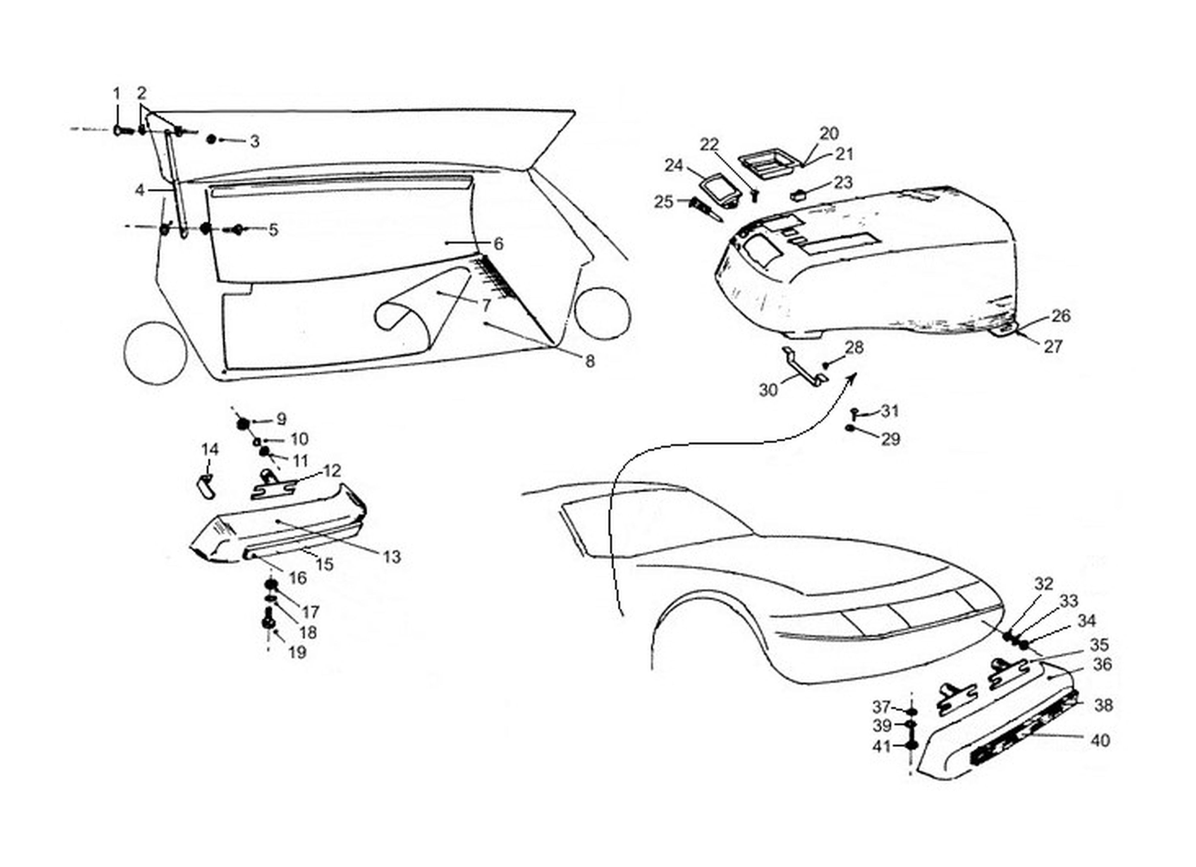 Schematic: Bumpers Front & Rear