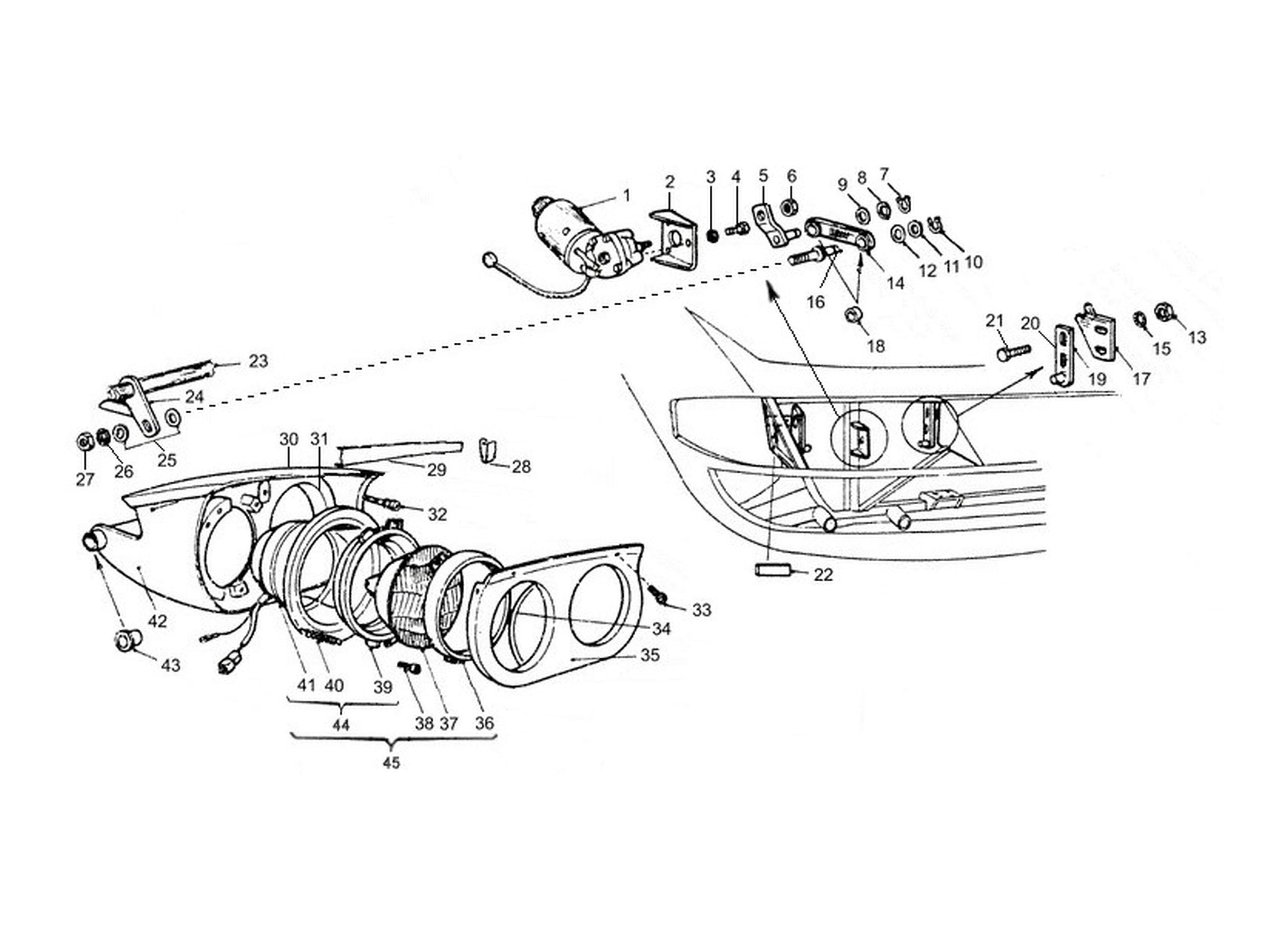 Schematic: Front Head Lights & Motor