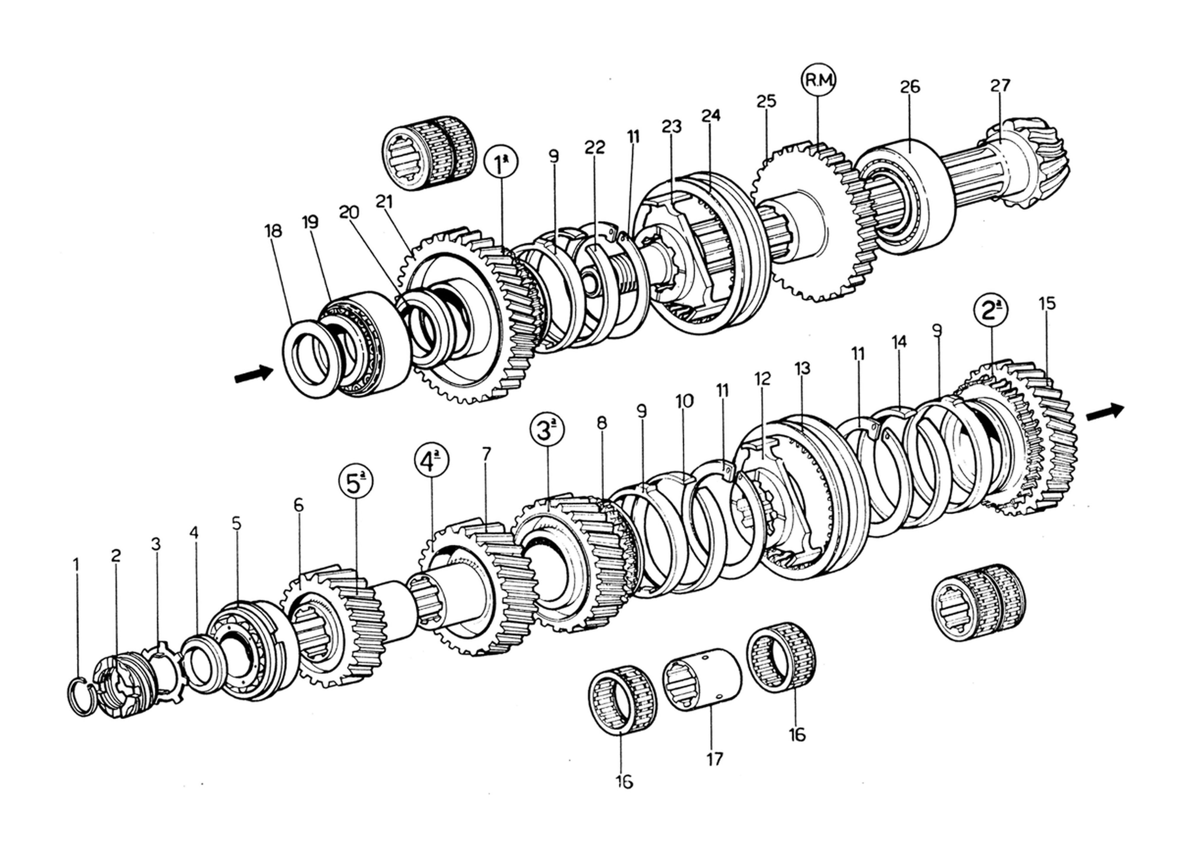 Schematic: Countershaft Gears