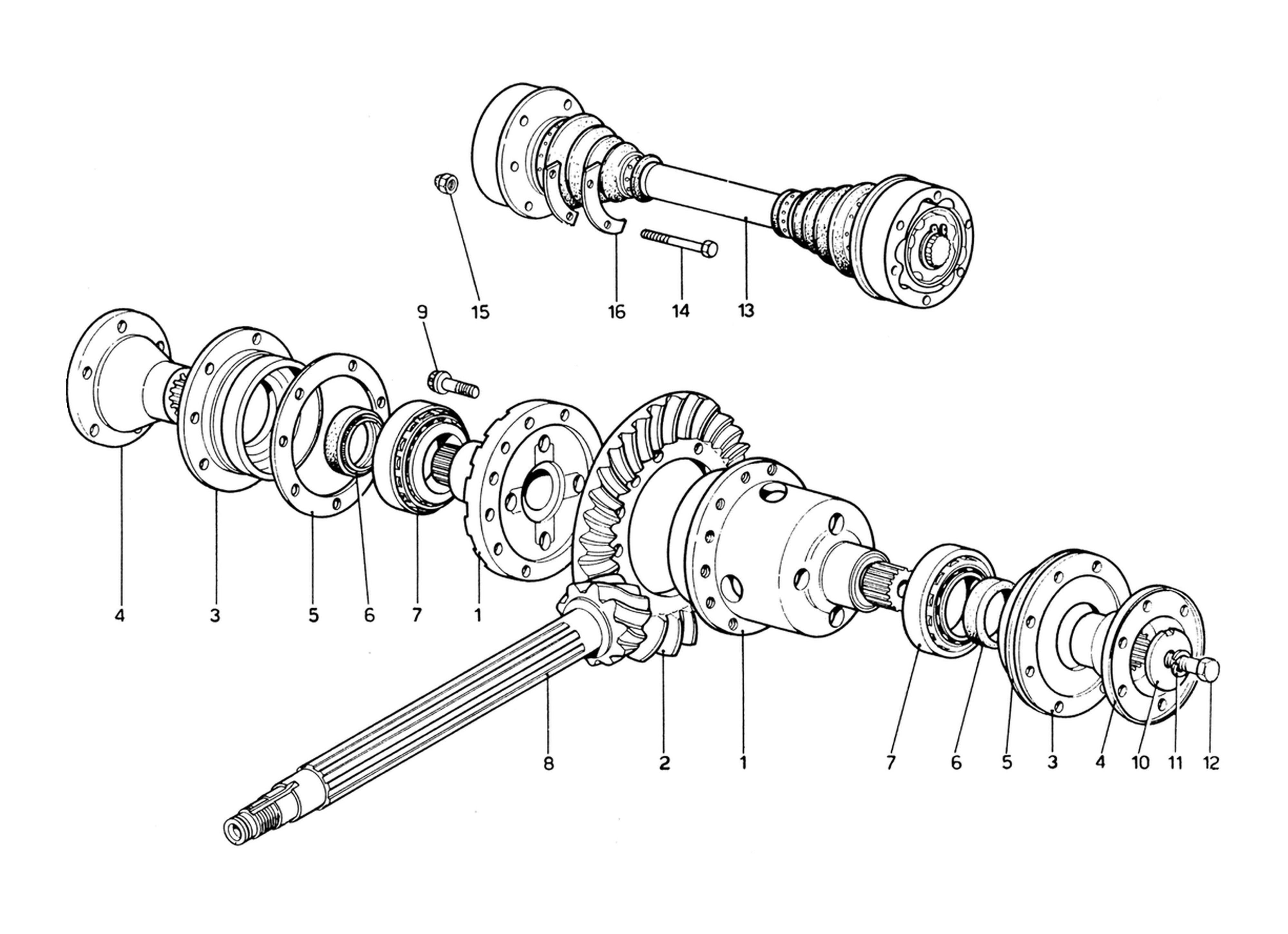 Schematic: Differential & Axle Shafts