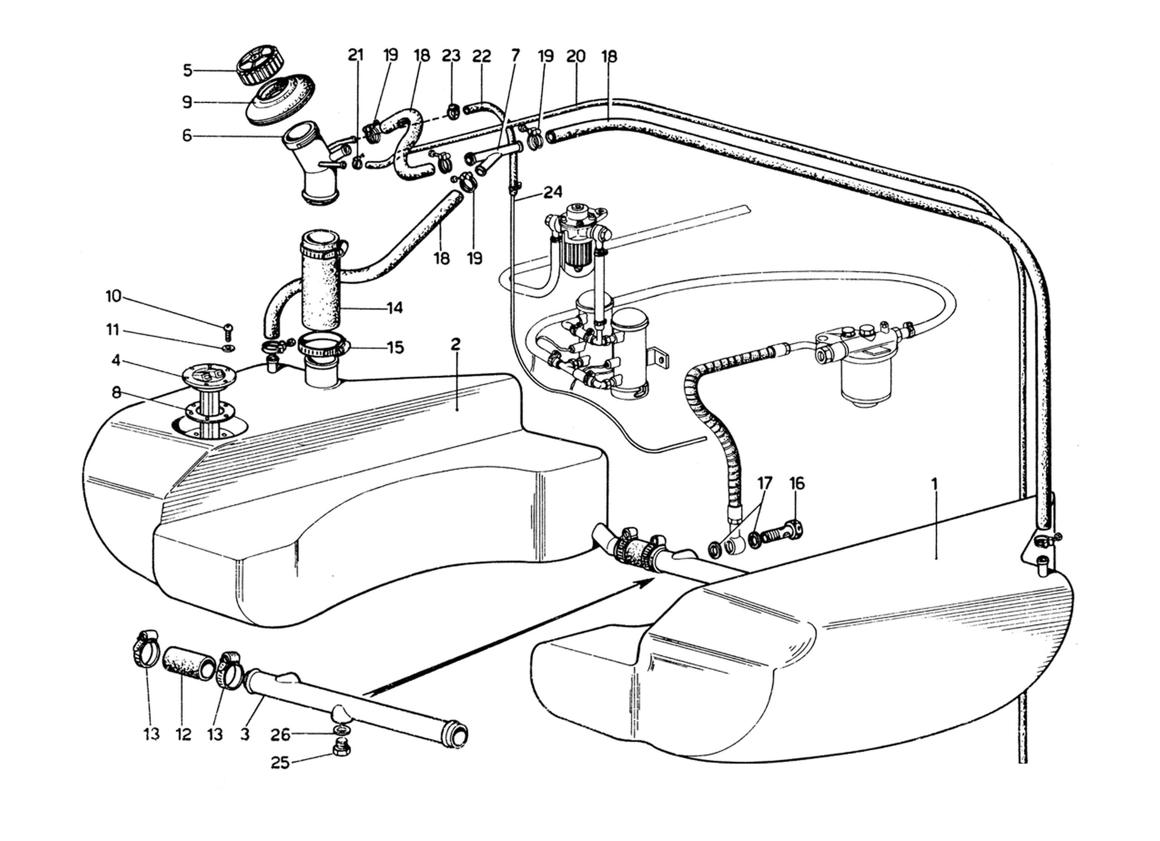 Schematic: Fuel Tanks & Piping