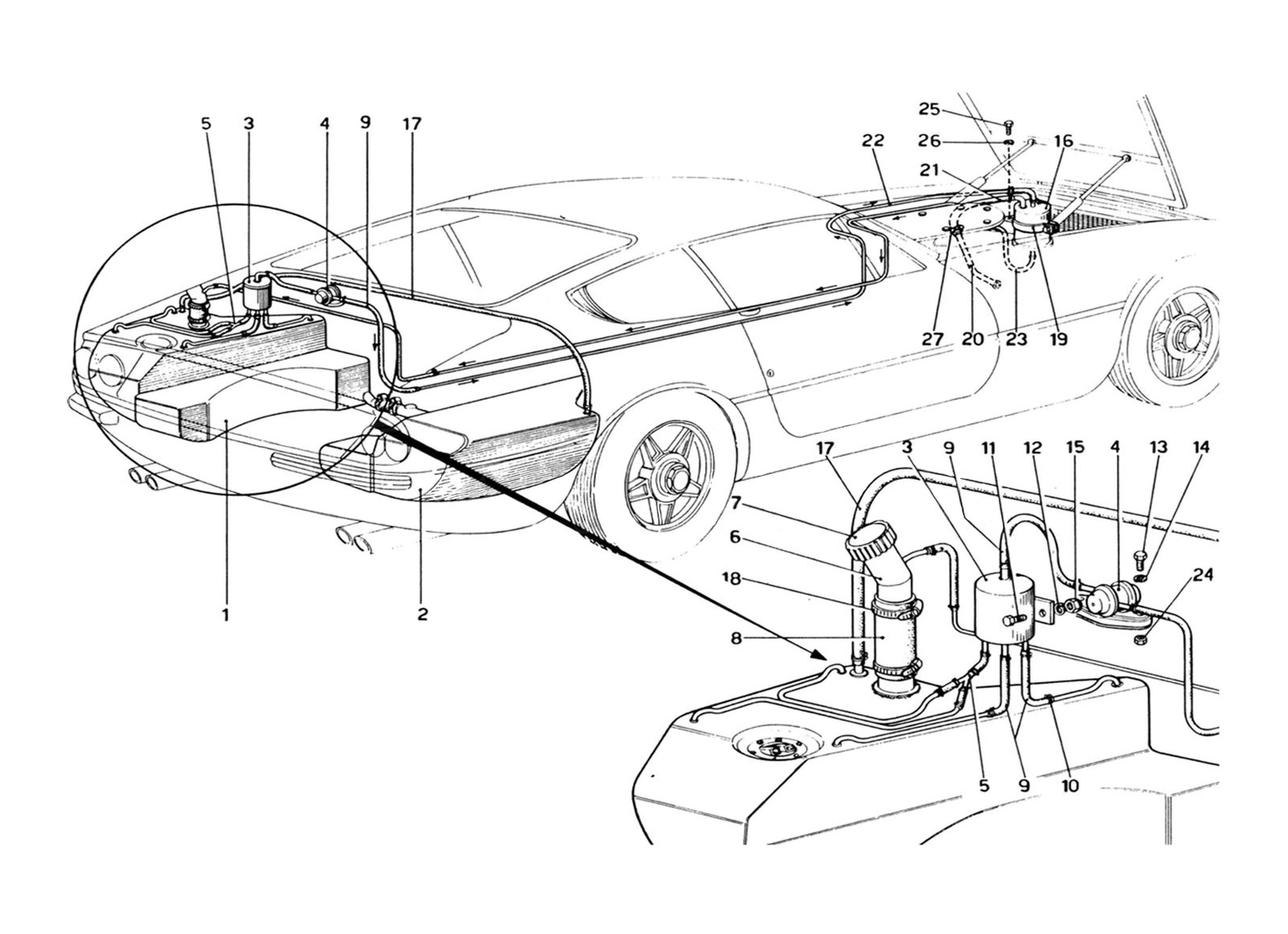 Schematic:  Fuel Pump System (1972 Revision)