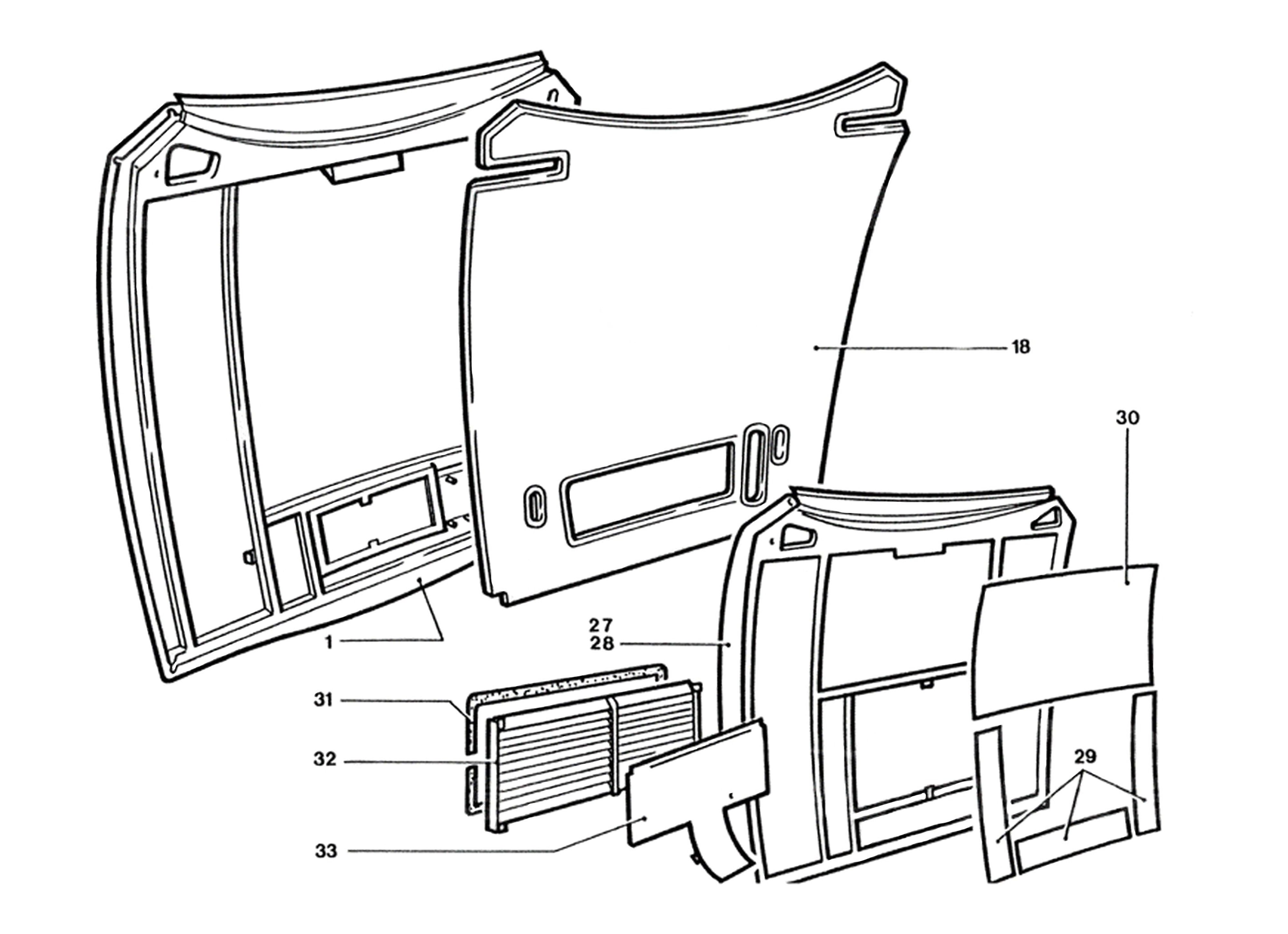 Schematic: Front Bonnet (Variations)