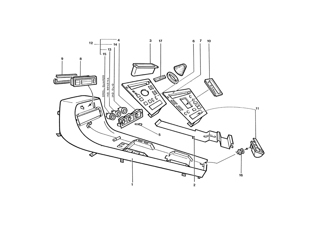 Schematic: Inner Center Console Panels