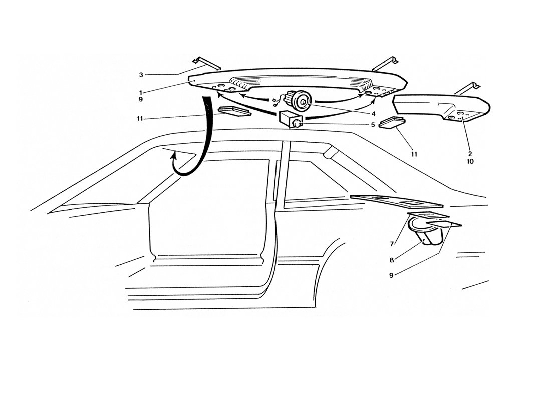 Schematic: Roof Panel & Switches