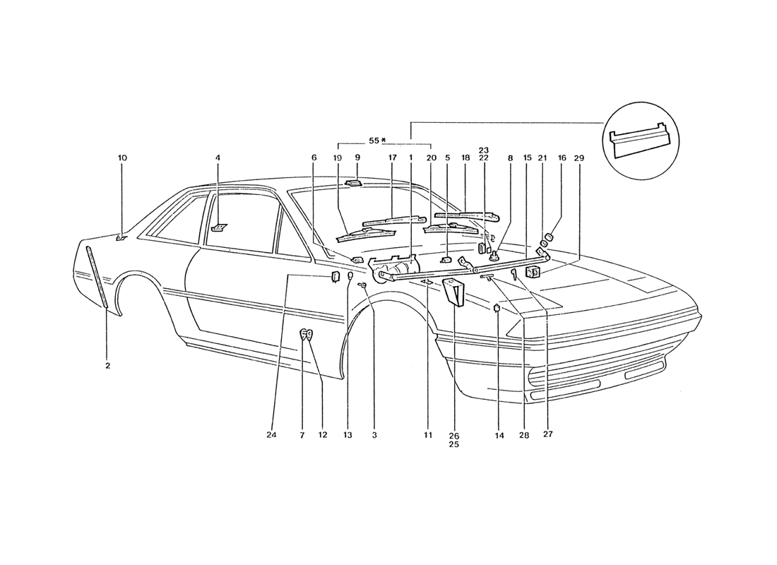 Schematic: Wiper Motor & Wiper Arms