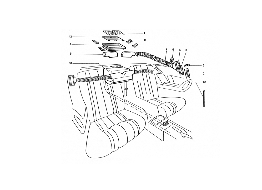 Schematic: Rear Heater Matrix