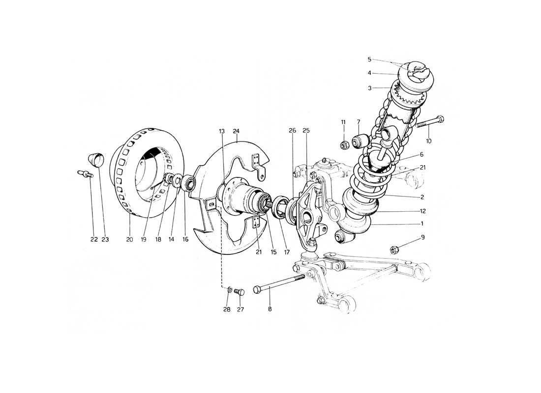 Schematic: Front Suspension - Shock Absorber