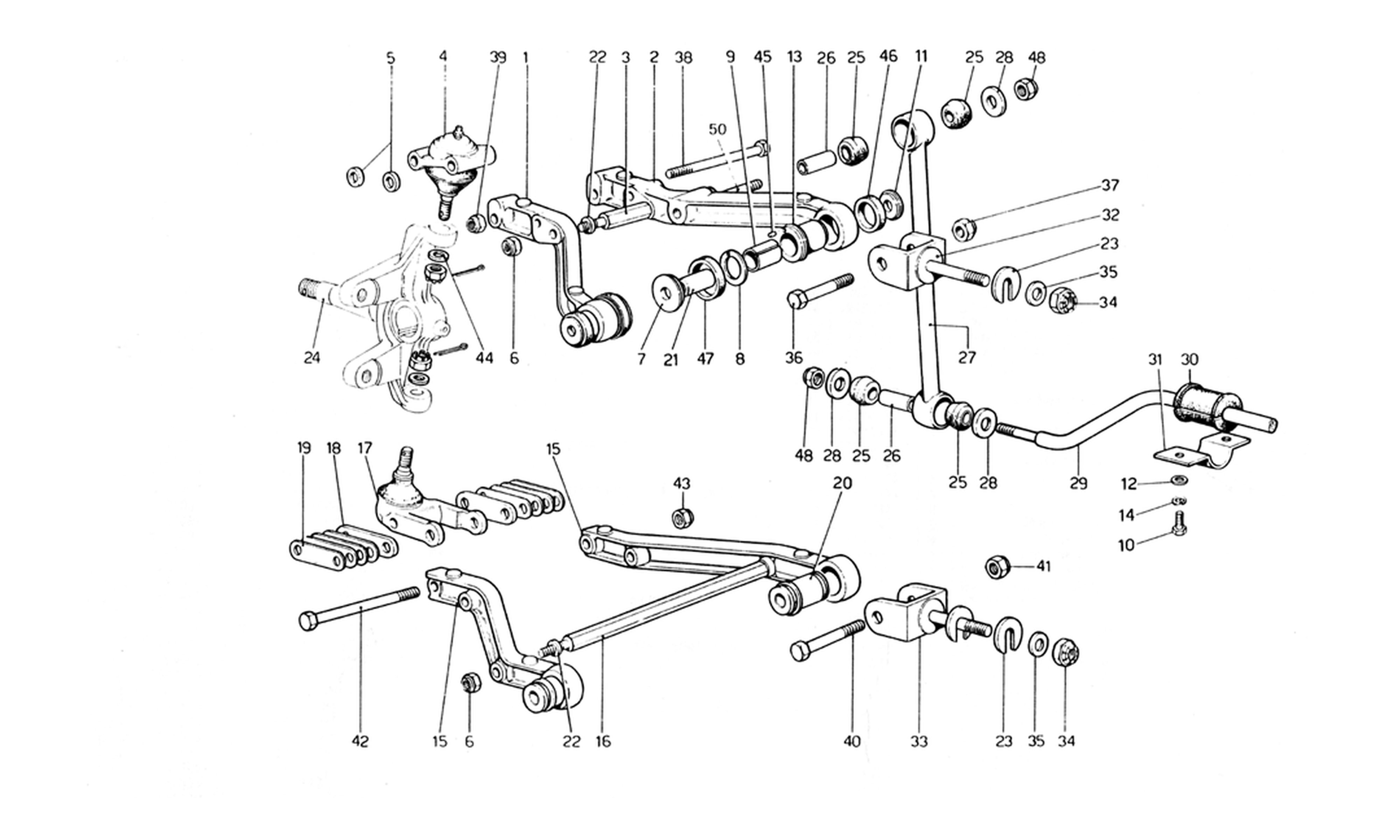 Schematic: Front Suspension - Wishbones