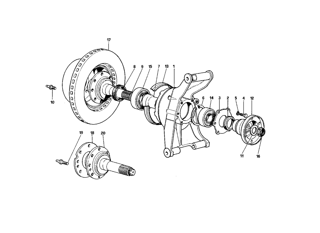 Schematic: Rear Suspension - Brake Disc