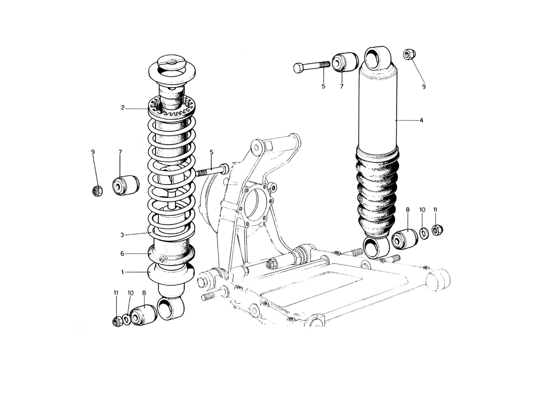 Schematic: Rear Suspension - Shock Absorber And Self-Leveling
