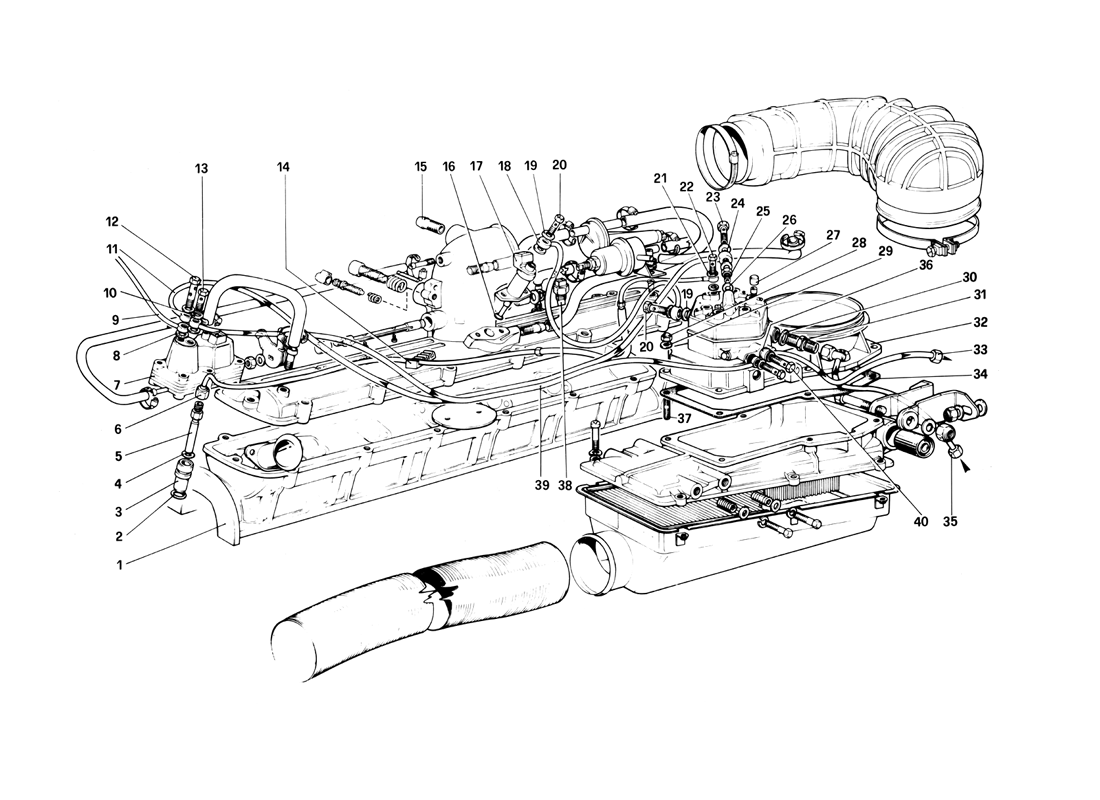 Schematic: Fuel Injection System - Fuel Distributors, Lines