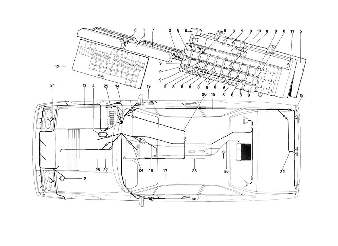 Schematic: Electrical System, Fuses And Relays