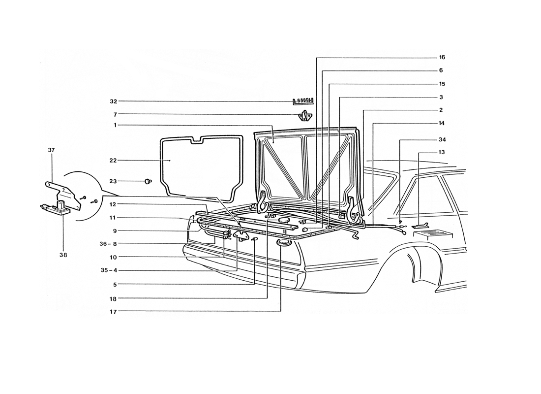 Schematic: Boot Lid