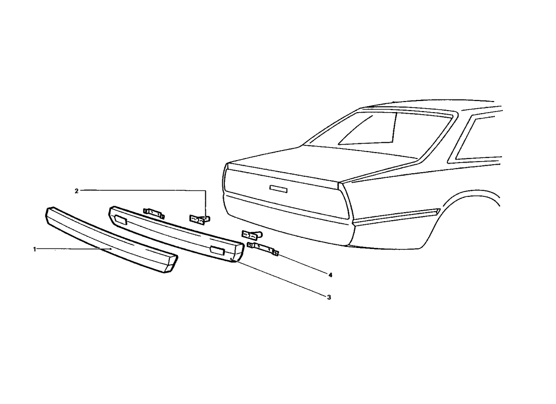 Schematic: Rear Bumper