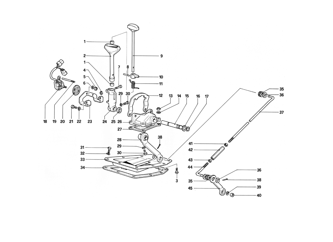 Schematic: Outside Gearbox Controls (400 Automatic)