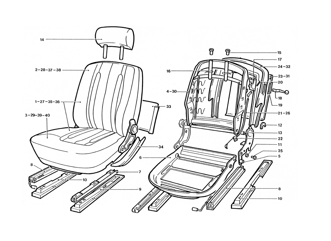 Schematic: Front Seats