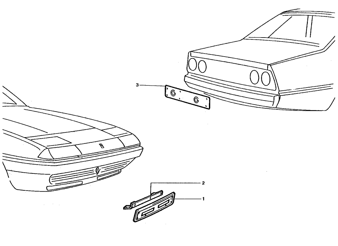 Schematic: Front & Rear Number Plate Holder