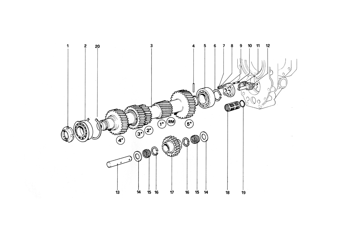 Schematic: Main Shaft And Oil Pump (400 Gt)