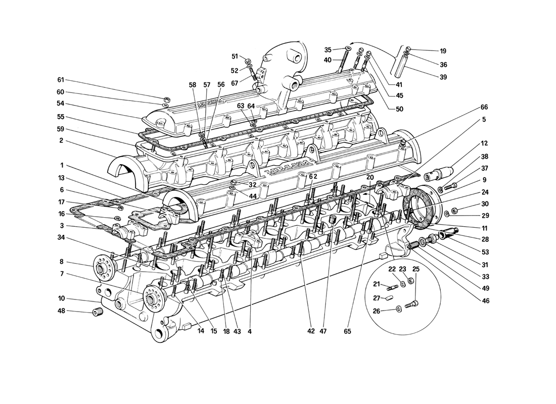 Schematic: Cylinder Head (Right)