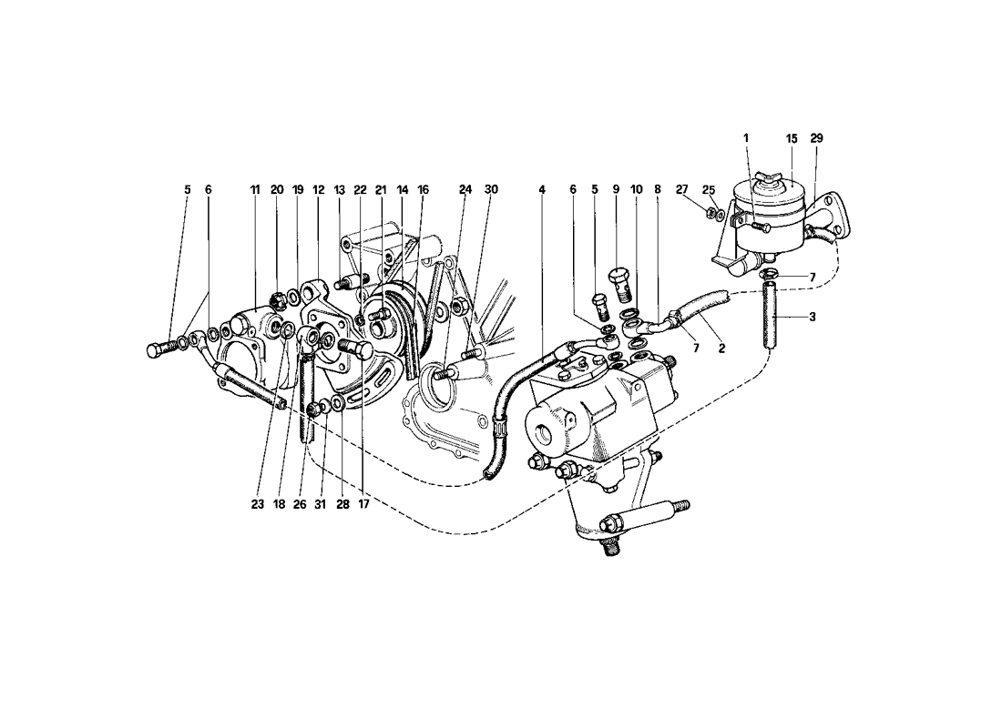 Schematic: Hydraulic Steering System