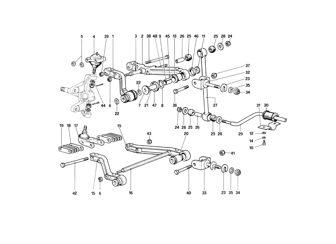 Schematic: Front Suspension - Wishbones