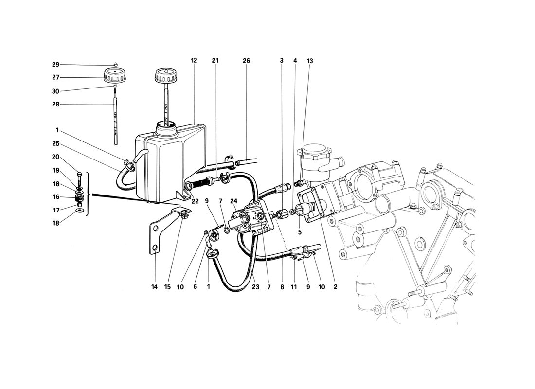 Schematic: Rear Suspension - Oil Tank And Oil Pump