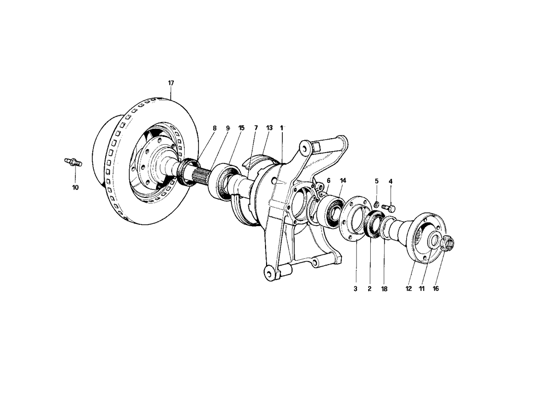 Schematic: Rear Suspension - Brake Disc