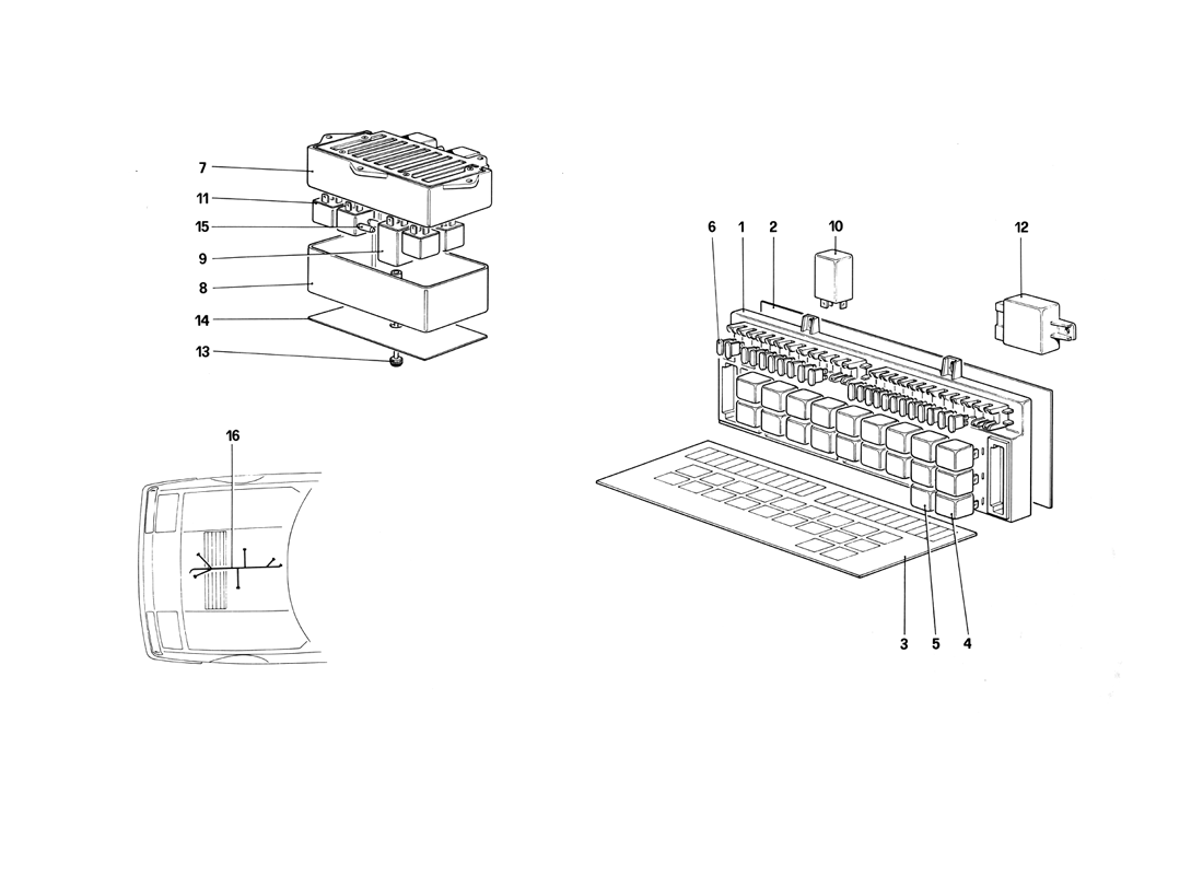 Schematic: Electrical System, Fuses And Relays