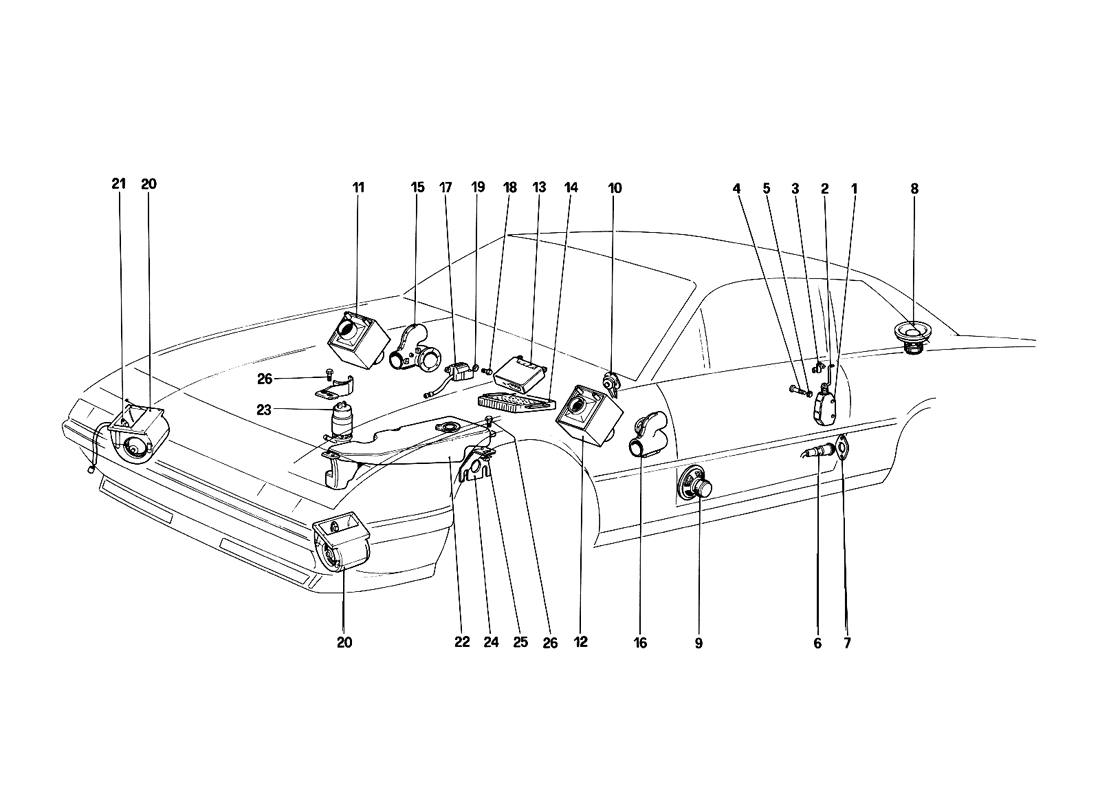 Schematic: Ventilation Fans, Heating, Windshield Washer And Horns