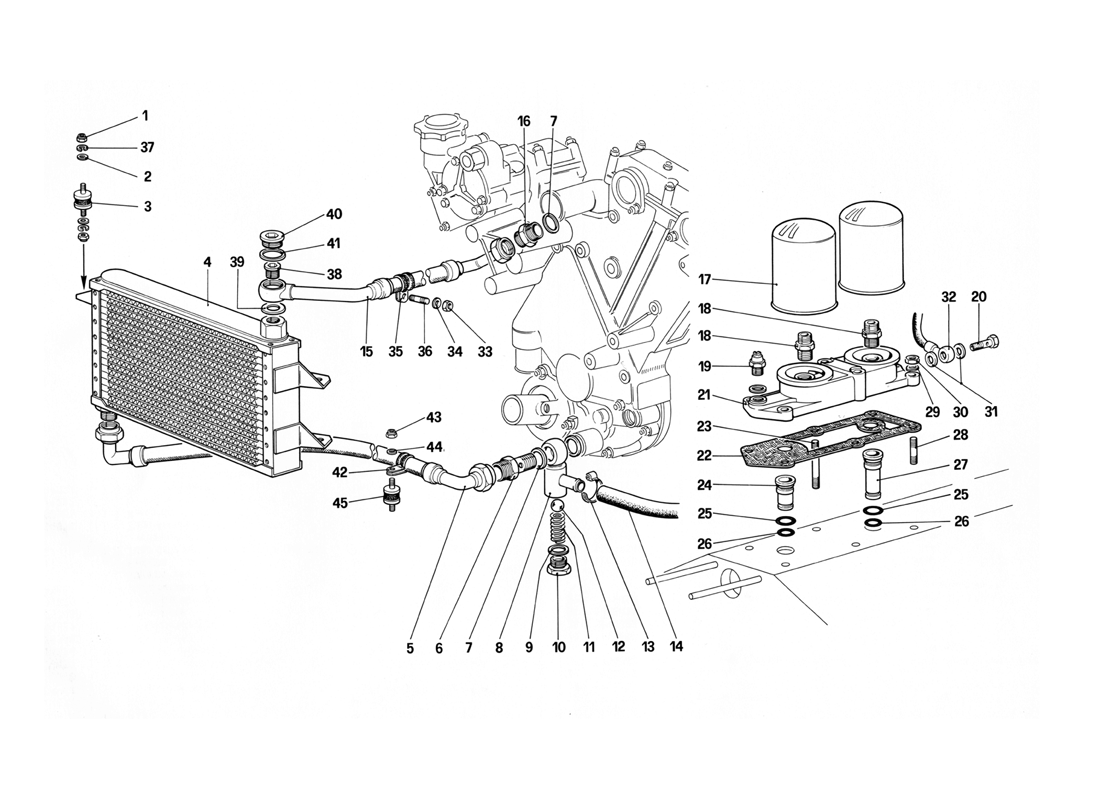 Schematic: Oil Radiator And Filters